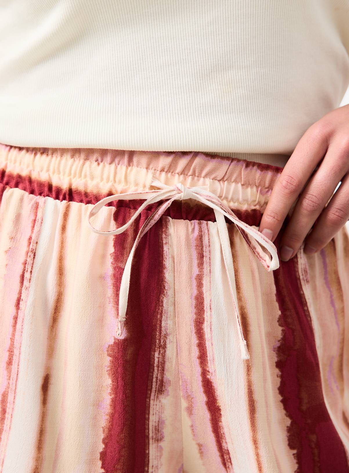 Pink Stripe Print Shorts 12 - Image 3